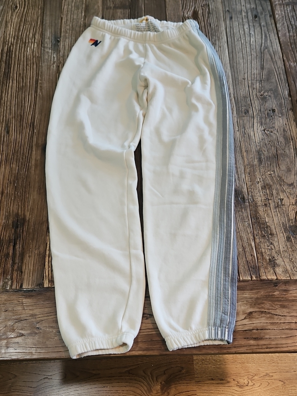 Aviator Nation Women's Sweatpants Cream Size Medium